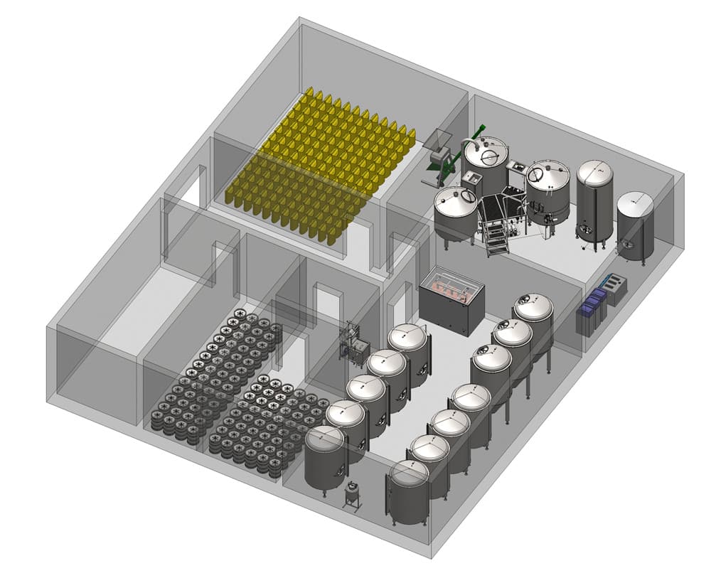 Breworx Compact brewery - an example layout