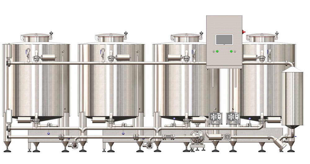 Static CIP stations with volume of the tanks from 500 up to 1500 liters