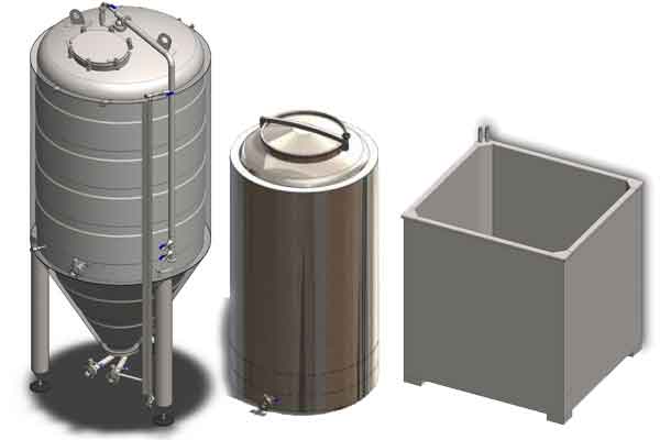 Fermentors and tanks intended to the primary fermentation of beer