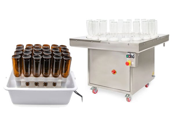 Bottle rinsing-sterilizing-drying machines 