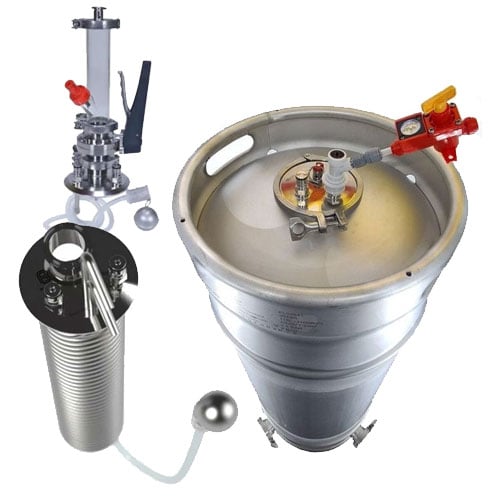 Secondary fermentation of beer in kegs