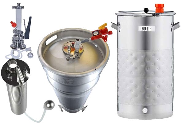 Fermentation kegs for beer