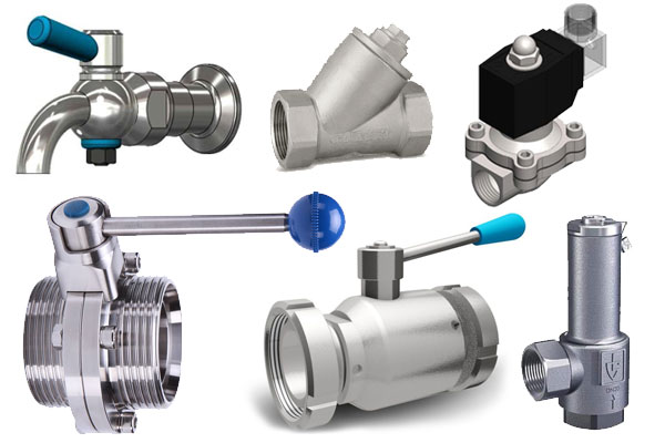 Valves and fittings for piping and tanks.